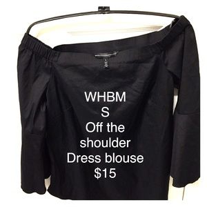 Off the shoulder cotton black blouse